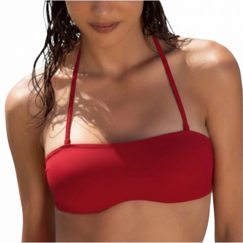 Lise Charmel Epure Naturelle Red Bandeau Bikini Top Underwire US M NEW